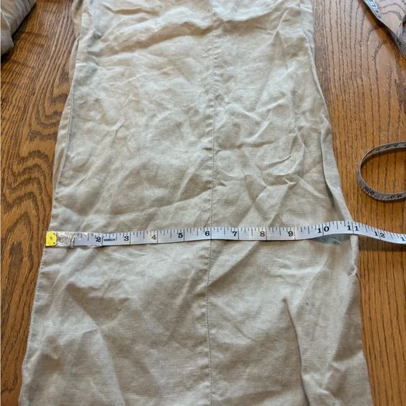 Eileen Fisher 100% Organic Linen Wide Leg Crop Pants Pull On - Picture 6 of 11